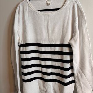 H&M Black and White Striped Sweater